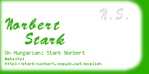 norbert stark business card